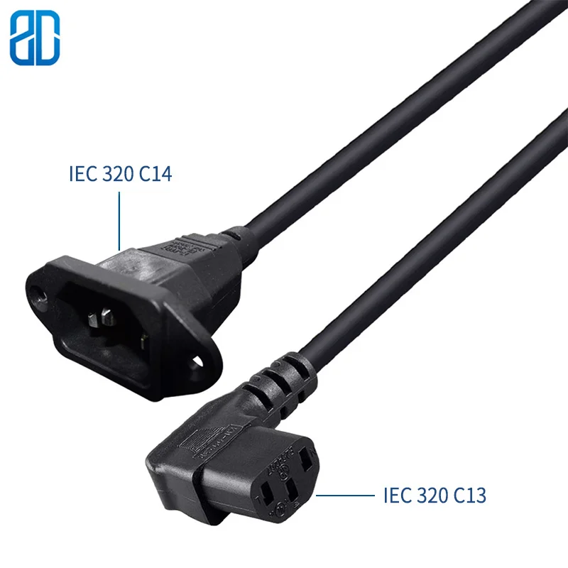0.6M C13-C14 IEC320 C14 TO IEC320 C13 Bend With Ear Cover AC Power Extension Cable Cord Adapter For PUD / UPS 10A 250V
0.6M C13-C14 IEC320 C14 TO IEC320 C13 Bend With Ear Cover AC Power Extension Cable Cord Adapter For PUD / UPS 10A 250V
