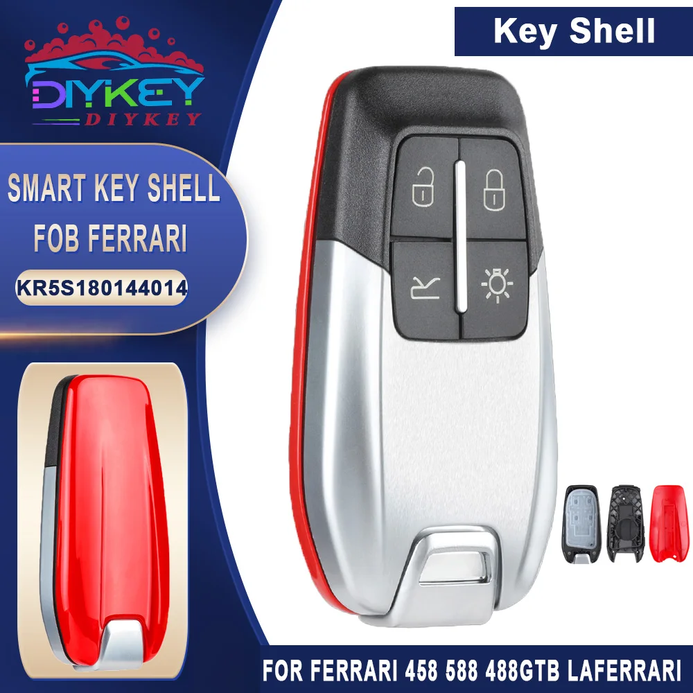 DIYKEY For Ferrari 458 588 488 GTB New Replacement Remote Car Key Shell Case Cover Fob With / No Logo
DIYKEY For Ferrari 458 588 488 GTB New Replacement Remote Car Key Shell Case Cover Fob With / No Logo