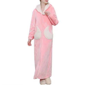 Autumn Winter Women Sleepwear Robe Flannel Warm Bathrobe For Girls Star Pocket Hooded Long Robe
Autumn Winter Women Sleepwear Robe Flannel Warm Bathrobe For Girls Star Pocket Hooded Long Robe