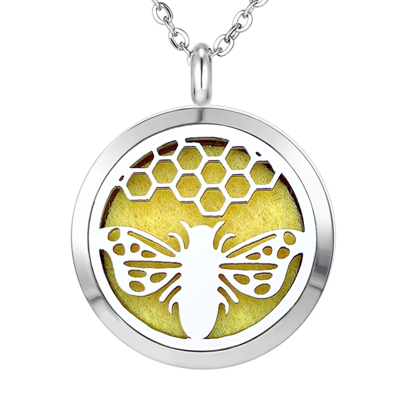 002 Essential Oil Diffuser Locket Pendant Necklace