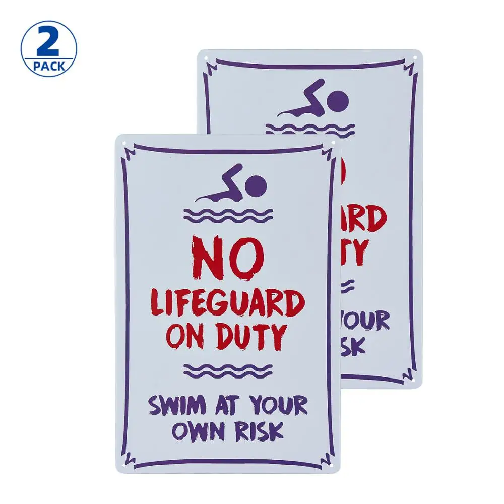 DL-2-Pack Swimming Pool Sign, Warning No Lifeguard On Duty Sign,Warning Pool Signs
DL-2-Pack Swimming Pool Sign, Warning No Lifeguard On Duty Sign,Warning Pool Signs
