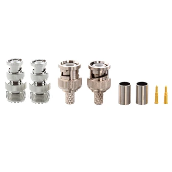 2Pcs BNC Male Plug to UHF SO239 Female RF Coaxial RF Connector & 2x BNC Connector Crimp Terminal TEC - BNC3P for 3C - 2V
2Pcs BNC Male Plug to UHF SO239 Female RF Coaxial RF Connector & 2x BNC Connector Crimp Terminal TEC - BNC3P for 3C - 2V
