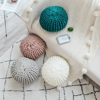 Creative circular pillow Nordic design manual shag line sofa Seat Cushion/Back Cushion Knitted floor cushions
Creative circular pillow Nordic design manual shag line sofa Seat Cushion/Back Cushion Knitted floor cushions