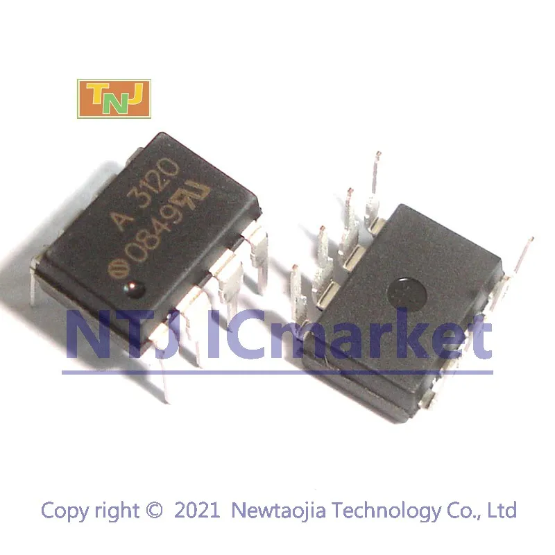 10 PCS HCPL-3120 DIP-8 HCPL3120 A3120 2.0 Amp IGBT Gate Drive Optocoupler | Электронные компоненты и