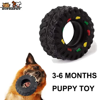 SUPREPET Rubber Tires Puppy Toy Squeak Non-toxic Interactive Dog Toys Puppy for Small Dogs Pets Accessories
SUPREPET Rubber Tires Puppy Toy Squeak Non-toxic Interactive Dog Toys Puppy for Small Dogs Pets Accessories