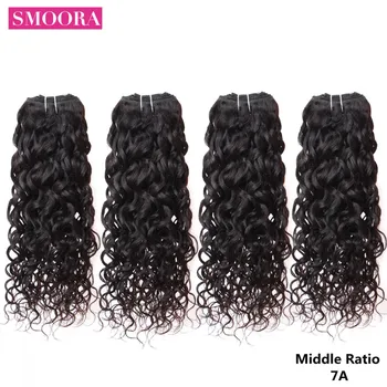 Smoora Indian Water Wave Hair Extensions 100% Human Hair Bundles Weave 4 bundles /lot Natural Black Can Be Dyed Non-remy 
Smoora Indian Water Wave Hair Extensions 100% Human Hair Bundles Weave 4 bundles /lot Natural Black Can Be Dyed Non-remy