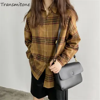 Women Plaid Blouse Shirts 2020 Spring Brand New Long Sleeve Loose Shirts Cotton Plaid Shirt Casual Female Blouse Tops ZC653
Women Plaid Blouse Shirts 2020 Spring Brand New Long Sleeve Loose Shirts Cotton Plaid Shirt Casual Female Blouse Tops ZC653