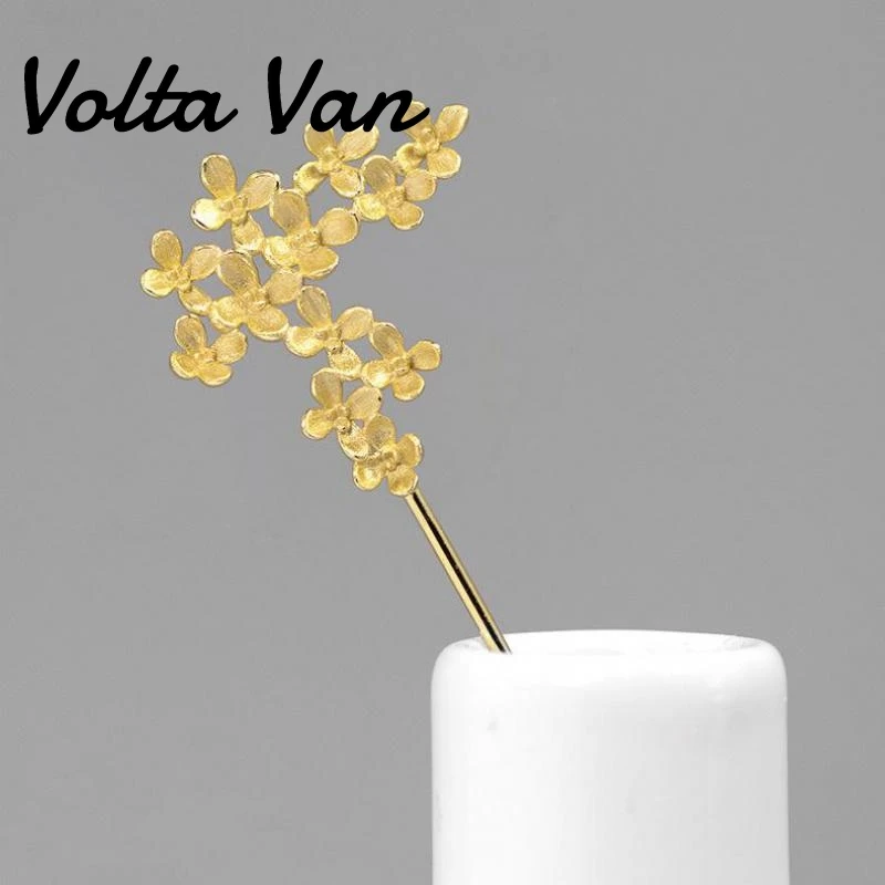 

Volta Van Brooch Pin 925 Sterling Silver Women Elegant 2022 New Vintage Fine Jewelry Osmanthus Flower Concise Luxury Brooches