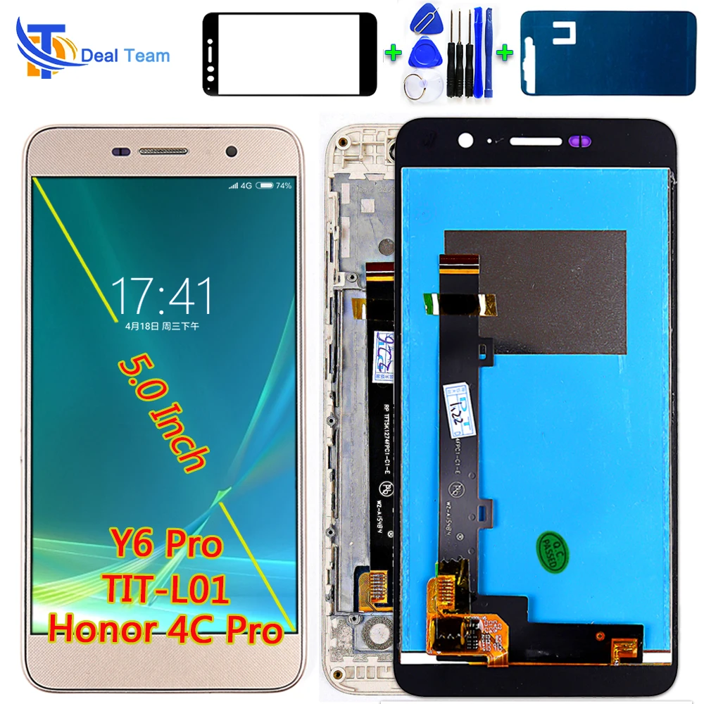 Deal Team 5.0 inch LCD Display For Huawei honor 4c pro TIT-L01 Touch Screen Digitizer Assembly Replacement Frame with Free Tools
Deal Team 5.0 inch LCD Display For Huawei honor 4c pro TIT-L01 Touch Screen Digitizer Assembly Replacement Frame with Free Tools