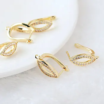 4PCS 18x11MM Hole 1.5MM 24K Gold Color Brass with Zircon Stud Earring High Quality DIY Jewelry Making Findings Accessories
4PCS 18x11MM Hole 1.5MM 24K Gold Color Brass with Zircon Stud Earring High Quality DIY Jewelry Making Findings Accessories