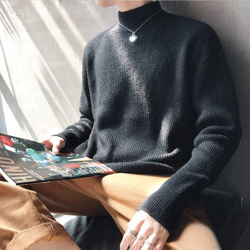Solid Color Turtle Neck Men Sweater Men Spring Autumn Elasticity Turtleneck Long Sleeve Pullover Sweaters Casual Classic Man
Solid Color Turtle Neck Men Sweater Men Spring Autumn Elasticity Turtleneck Long Sleeve Pullover Sweaters Casual Classic Man