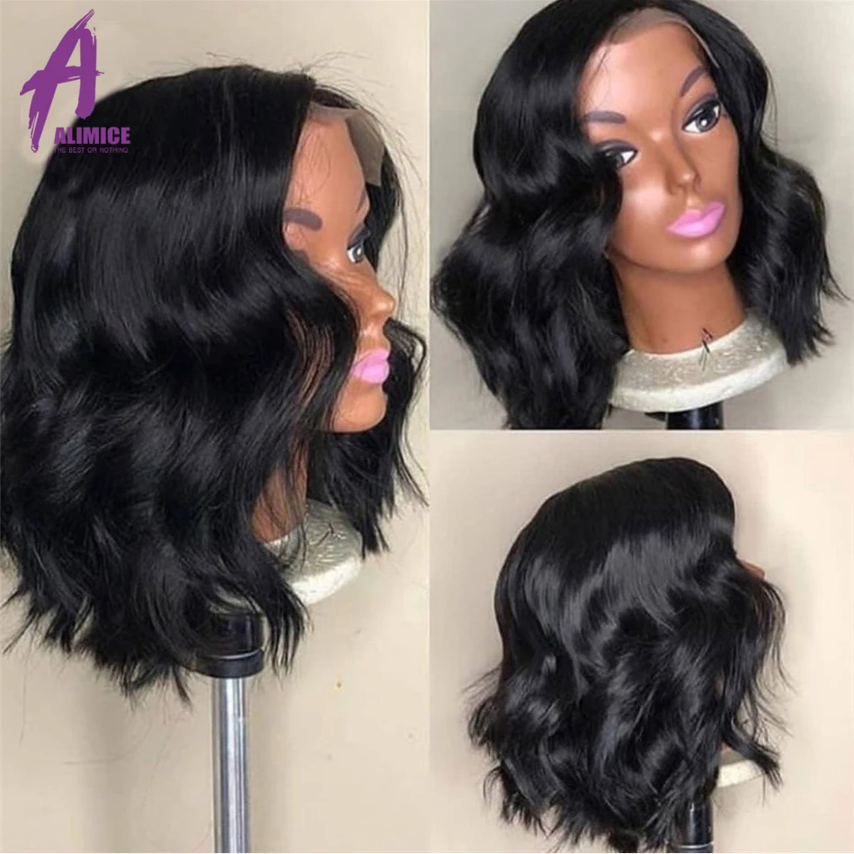 Alimice Malaysian Body Wave Lace Front Wigs with Baby Hair 13*4 Remy Human Hair Pre-Plucked Hairline Glueless Short Bob Wigs
Alimice Malaysian Body Wave Lace Front Wigs with Baby Hair 13*4 Remy Human Hair Pre-Plucked Hairline Glueless Short Bob Wigs