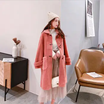 Winter Coat Women's New Faux Fur Coat Women's Korean Horn Buckle Mid-Length Fashion High Quality Faux Fur Jacket
Winter Coat Women's New Faux Fur Coat Women's Korean Horn Buckle Mid-Length Fashion High Quality Faux Fur Jacket