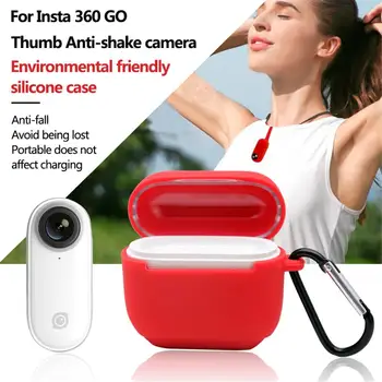 Camera Cover Silicone Anti-shake Anti-fall Carabiner Charging Box Case for Insta360 Go 
Camera Cover Silicone Anti-shake Anti-fall Carabiner Charging Box Case for Insta360 Go
