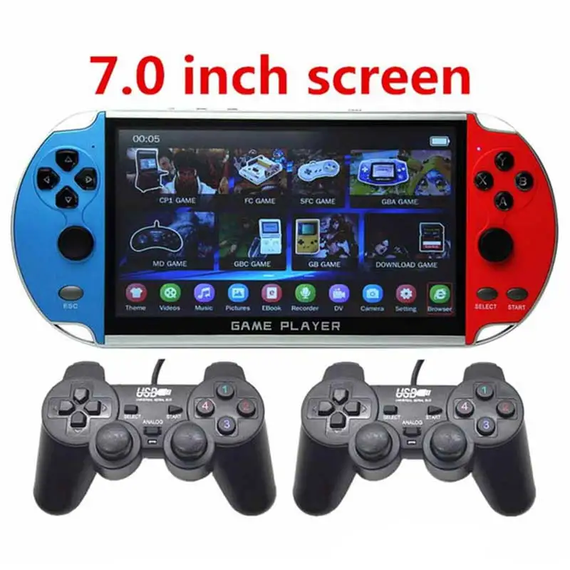 7-inch large screen double player video game console built-in 9900 games support arcade/cps/neogeo/gbc/snes/fc/md emulator
7-inch large screen double player video game console built-in 9900 games support arcade/cps/neogeo/gbc/snes/fc/md emulator