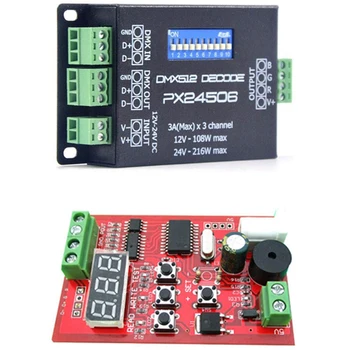 DC12V 24V PX24506 DMX 512 Decoder Driver Amplifier Controller & DMX512 DMX Editor for Setting DMX Address Write Code
DC12V 24V PX24506 DMX 512 Decoder Driver Amplifier Controller & DMX512 DMX Editor for Setting DMX Address Write Code