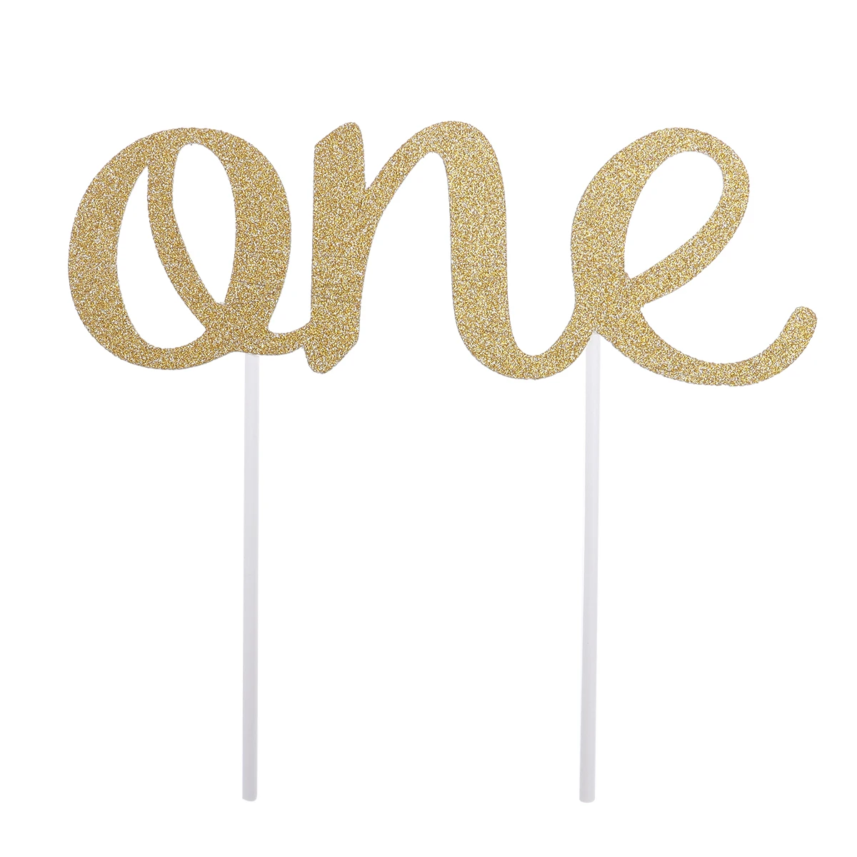 1pcs One Side First Birthday Cake Topper One Birthday Cake Decorations Gold Cake Topper Party Supplies (Golden) A20 
1pcs One Side First Birthday Cake Topper One Birthday Cake Decorations Gold Cake Topper Party Supplies (Golden) A20