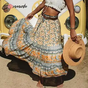 Conmoto beach boho long skirt women ruffles feminino skirts floral print high waist patchwork casual ladies skirt
Conmoto beach boho long skirt women ruffles feminino skirts floral print high waist patchwork casual ladies skirt