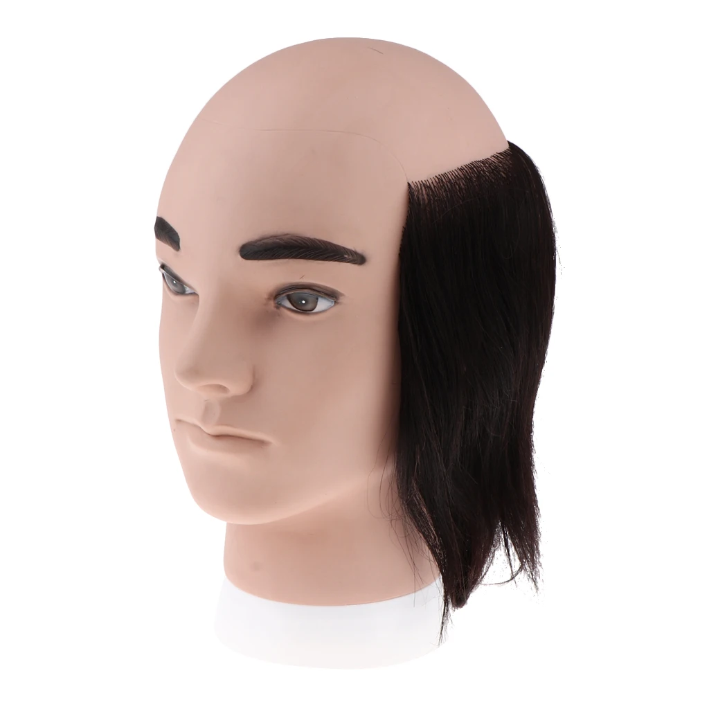 8’’ Black Mannequin Head Human Hair Hairdressing Mannikin Head+Tripod Holder 8’’ Black Mannequin Head Human Hair Hairdressing Mannikin Head+Tripod Holder