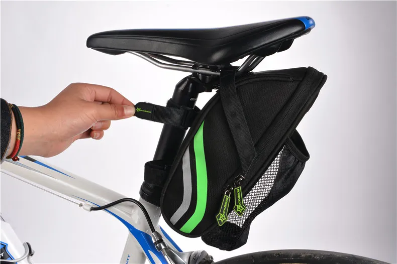 Excellent ROCKBROS Bicycle Saddle Bag With Water Bottle Pocket Waterproof MTB Bike Rear Bags Cycling Rear Seat Tail Bag Bike Accessories 44