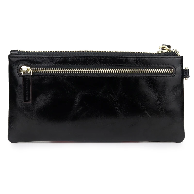 F2135 Women's Long Wallet vintage oil wax genuine leather cowhide purse wrist zipper handbag cross border mobile phone bag
F2135 Women's Long Wallet vintage oil wax genuine leather cowhide purse wrist zipper handbag cross border mobile phone bag