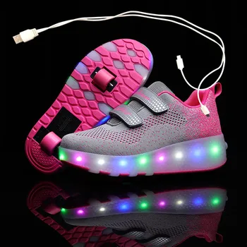 USB Charging Children Roller Skate Casual Shoes Boys Girl Automatic Jazzy LED Lighted Flashing Kids Glowing Sneakers with Wheels
USB Charging Children Roller Skate Casual Shoes Boys Girl Automatic Jazzy LED Lighted Flashing Kids Glowing Sneakers with Wheels