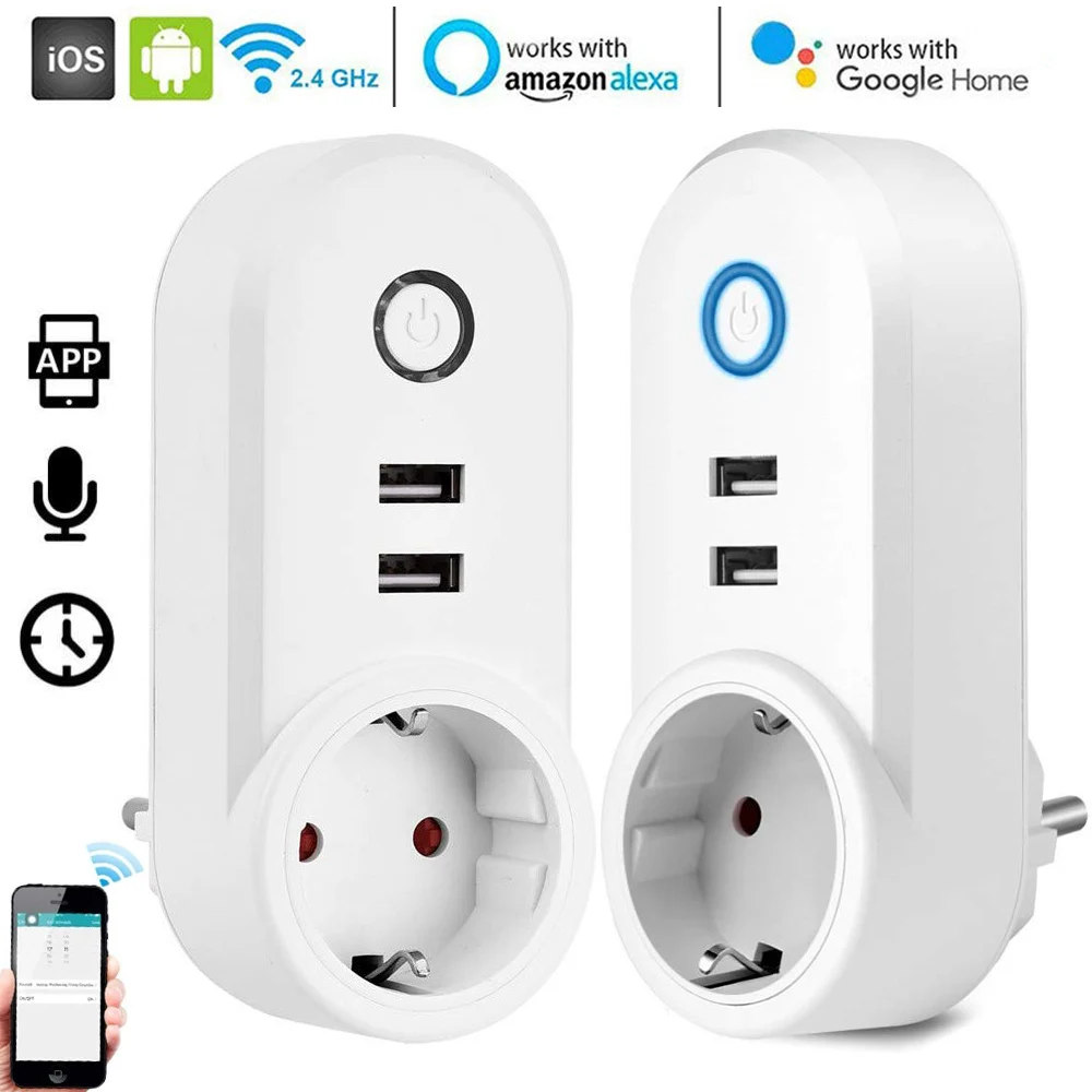 Smart Home WiFi Socket Smart WiFi Plug App Remote Control Socket Working with Alexa Google Timing Energy Saving Smart Delay D30
Smart Home WiFi Socket Smart WiFi Plug App Remote Control Socket Working with Alexa Google Timing Energy Saving Smart Delay D30