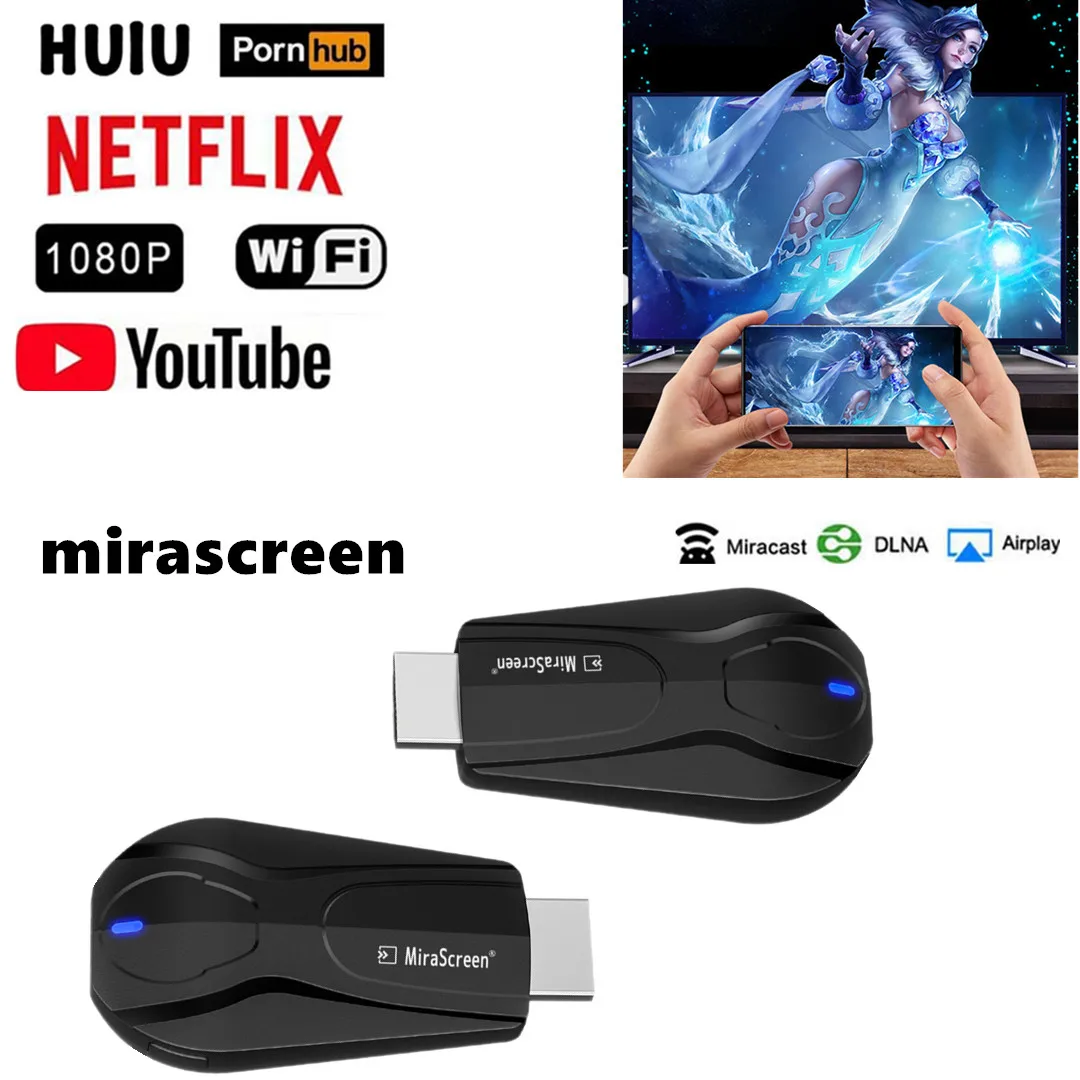 Wireless TV stick Mirascreen chromecast Miracast Airplay Receiver 5G 1080 HDMI Wifi Dongle Mirror Screen Anycast FOR android IOS
Wireless TV stick Mirascreen chromecast Miracast Airplay Receiver 5G 1080 HDMI Wifi Dongle Mirror Screen Anycast FOR android IOS