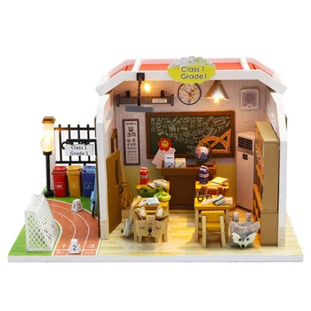 M907 New Classroom Miniatura Wooden Doll House Furniture Wooden Miniaturas Dollhouse Toys for Children Birthday Gifts
M907 New Classroom Miniatura Wooden Doll House Furniture Wooden Miniaturas Dollhouse Toys for Children Birthday Gifts