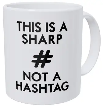 This Is A Sharp, Not A Hashtag, Diesis, Higher In Pitch, Music 11 Ounces Funny Coffee Mug
This Is A Sharp, Not A Hashtag, Diesis, Higher In Pitch, Music 11 Ounces Funny Coffee Mug