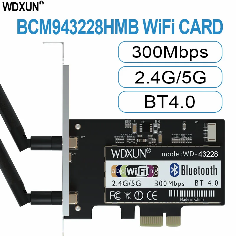 Desktop PCIE WiFi bcm943228 BCM43228hmb 2.4GHz and 5GHz 802.11abgn bt Bluetooth 4.0 wifi card BCM943228HMB | Компьютеры и офис