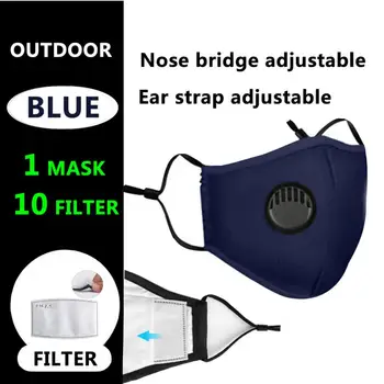 Repeat Use Respirator face Mask With 10pcs Replaceable Mask Filter Windproof Man Woman Outdoor Daily Use Blue warm Mask
Repeat Use Respirator face Mask With 10pcs Replaceable Mask Filter Windproof Man Woman Outdoor Daily Use Blue warm Mask
