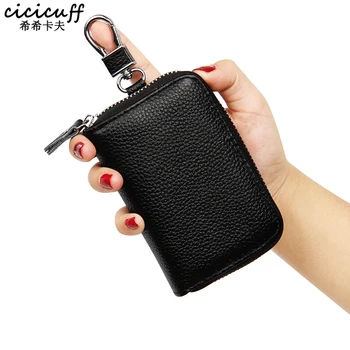 Genuine Leather Men Key Wallets Cowhide ID Card Holder Zipper Organizer Housekeeper Keychain Key Chain Wallet Door Key Pouch
Genuine Leather Men Key Wallets Cowhide ID Card Holder Zipper Organizer Housekeeper Keychain Key Chain Wallet Door Key Pouch