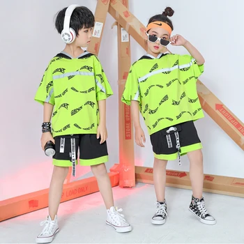 Summer New Children'S Hip Hop Dance Costumes Jazz Street Dance Clothes T-Shirt Suit Hiphop Ballroom Performance Wear DQS4012
Summer New Children'S Hip Hop Dance Costumes Jazz Street Dance Clothes T-Shirt Suit Hiphop Ballroom Performance Wear DQS4012