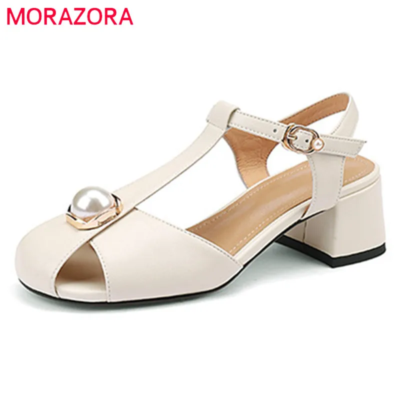 MORAZORA 2024 New Arrive Women Sandals Genuine Leather Shoes Pearl Buckle Hollow Out Buckle Summer Casual Shoes Women Sandals
MORAZORA 2024 New Arrive Women Sandals Genuine Leather Shoes Pearl Buckle Hollow Out Buckle Summer Casual Shoes Women Sandals