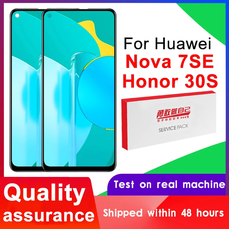 100% Original 6.5" Display Replacement For Huawei Nova 7 SE LCD Touch Screen Digitizer Assembly Honor 30S | Мобильные телефоны