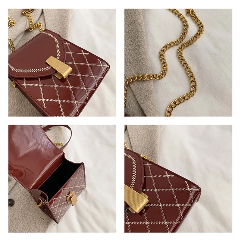 2020 Spring New Style WOMEN'S Bag Bright Surface Patent Leather Car Suture Trapezoid Square Sling Bag Versatile Shoulder Bag
2020 Spring New Style WOMEN'S Bag Bright Surface Patent Leather Car Suture Trapezoid Square Sling Bag Versatile Shoulder Bag