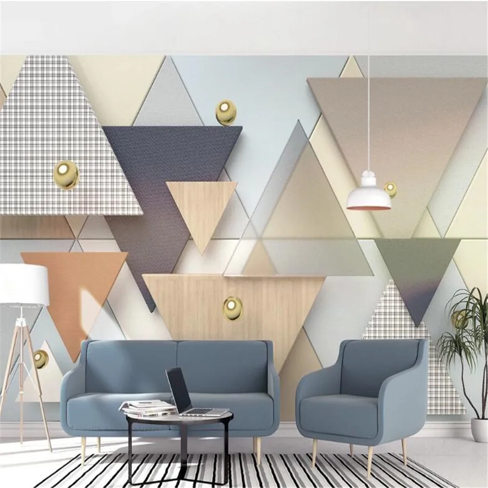 Milofi new 3d three-dimensional geometric triangle checkered pattern stitching background wall paper
Milofi new 3d three-dimensional geometric triangle checkered pattern stitching background wall paper