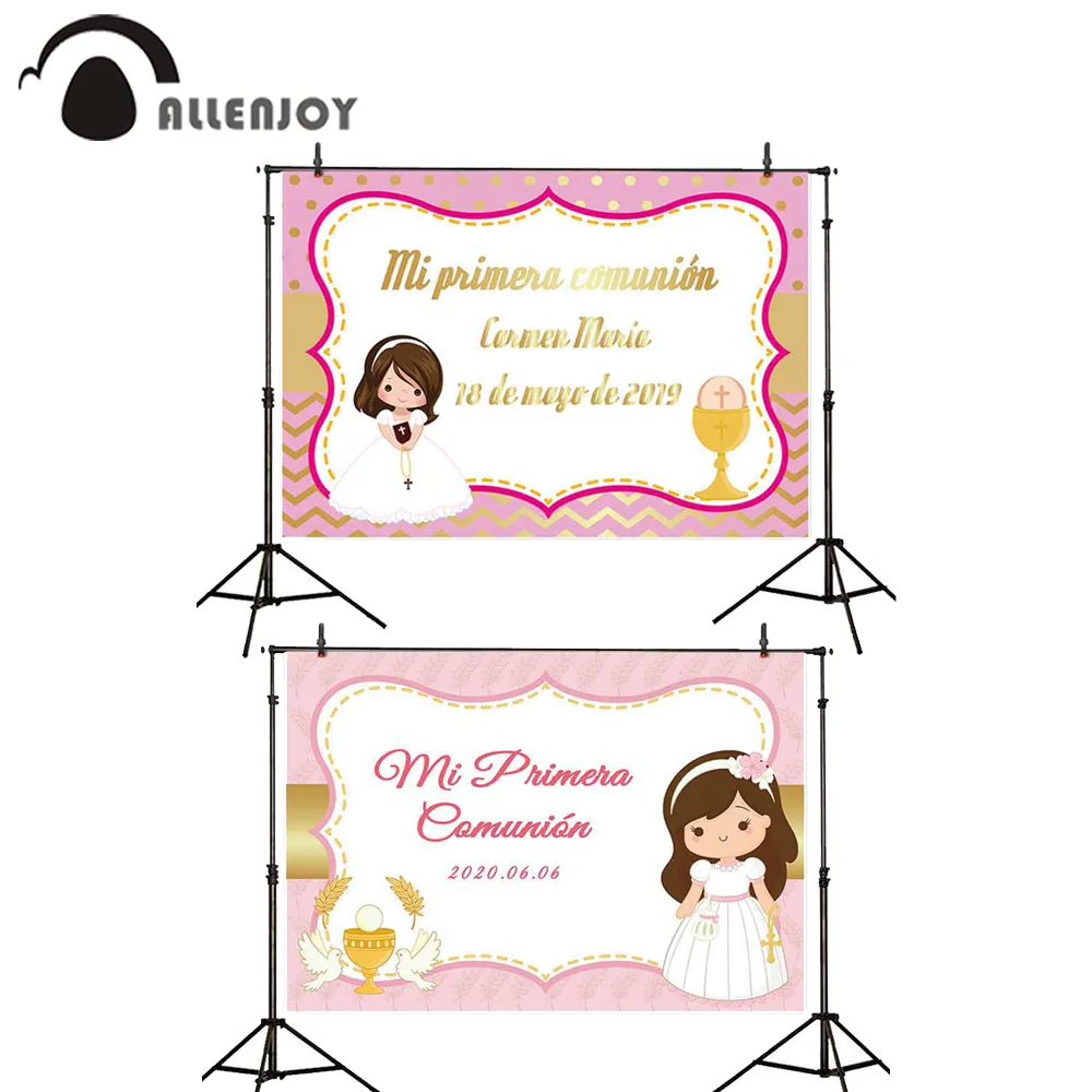 Allenjoy Pink Girl Photozone Decor My First Communion Princess Holy Grail Party Backdrop Ceremony Event Baptism Wall Banners
Allenjoy Pink Girl Photozone Decor My First Communion Princess Holy Grail Party Backdrop Ceremony Event Baptism Wall Banners