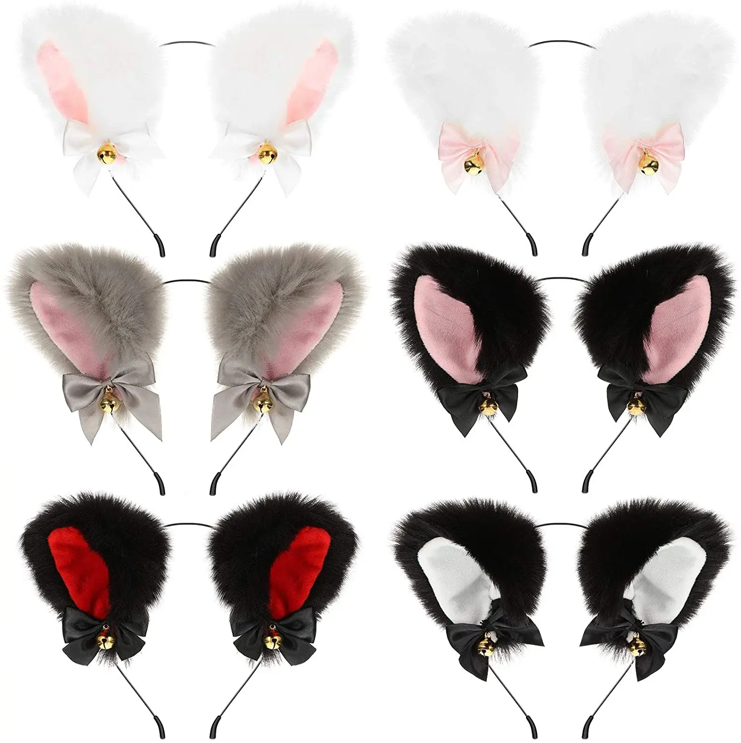 Plush Furry Rabbit Ears Headband Lolita Cosplay Accessories for Girls Party Lolita Cosplay Dector Cat Ears with Bells Headwear
Plush Furry Rabbit Ears Headband Lolita Cosplay Accessories for Girls Party Lolita Cosplay Dector Cat Ears with Bells Headwear
