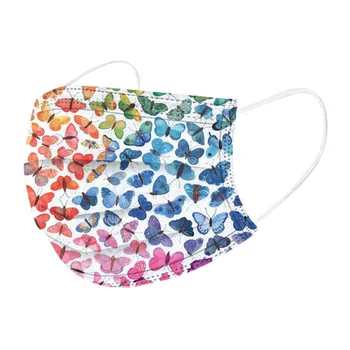 100pc Adult's Butterfly Printed Face Mask Disposable Protective Face Masks With 3 layer Non-woven Elastic Earloop Anti-dust Mask
100pc Adult's Butterfly Printed Face Mask Disposable Protective Face Masks With 3 layer Non-woven Elastic Earloop Anti-dust Mask