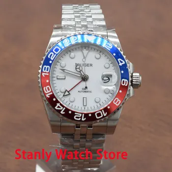 Luxury Bliger 40mm White Dial Blue Red Bezel Sapphire Luminous GMT Function Automatic Movement Men's Watch
Luxury Bliger 40mm White Dial Blue Red Bezel Sapphire Luminous GMT Function Automatic Movement Men's Watch