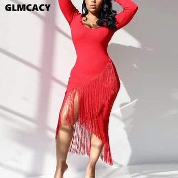 Women Long Sleeve Autumn Winter Bodycon Dress Tassles Decor Church Party Midi Dress Elegant OL Workwear Dresses
Women Long Sleeve Autumn Winter Bodycon Dress Tassles Decor Church Party Midi Dress Elegant OL Workwear Dresses