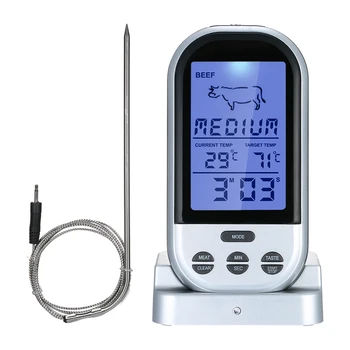 Wireless Meat Thermometer with LCD Display Backlight Countdown Function Digital Remote Cooking Thermoters for Kitchen Barbeque
Wireless Meat Thermometer with LCD Display Backlight Countdown Function Digital Remote Cooking Thermoters for Kitchen Barbeque