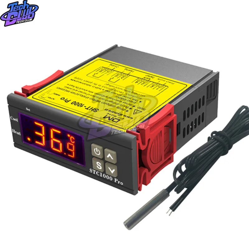 Digital Temperature Controller STC-1000 Pro STC1000 110V 220V Thermostat Thermoregulator Incubator Relay LED 10A Heating Cooling
Digital Temperature Controller STC-1000 Pro STC1000 110V 220V Thermostat Thermoregulator Incubator Relay LED 10A Heating Cooling
