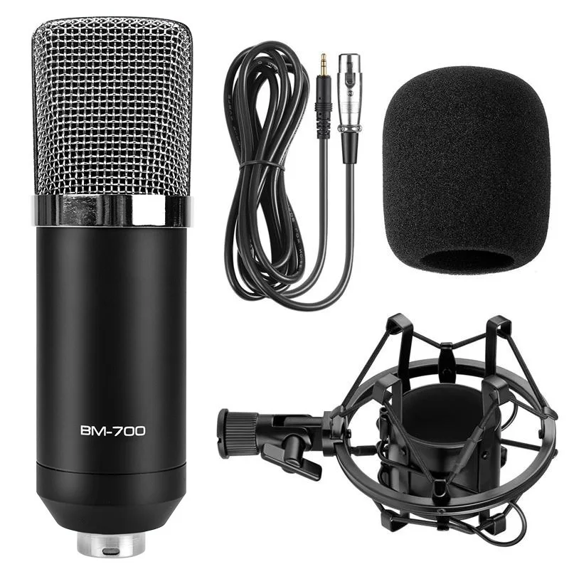 Professional BM700 Live Recording Voice Tube Sound Card Set Plastic Shockproof Mount Condenser Recording KTV Karaoke Microphone
Professional BM700 Live Recording Voice Tube Sound Card Set Plastic Shockproof Mount Condenser Recording KTV Karaoke Microphone