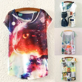 2020 Summer Fashion Womens T Shirt O-Neck Cat Solid Color Clothes Short Sleeve Print Tee Ropa Casual Top Camiseta Mujer #C12
2020 Summer Fashion Womens T Shirt O-Neck Cat Solid Color Clothes Short Sleeve Print Tee Ropa Casual Top Camiseta Mujer #C12