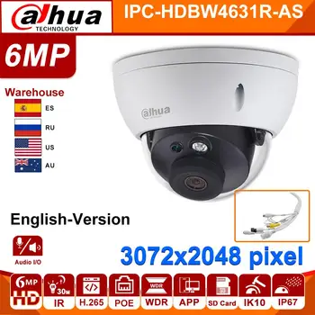 Dahua IPC-HDBW4631R-AS 6MP IP Camera POE Audio& Alarm In/out SD Card Slot Upgrade 30M Dome Camera Infrared Micro SD
Dahua IPC-HDBW4631R-AS 6MP IP Camera POE Audio& Alarm In/out SD Card Slot Upgrade 30M Dome Camera Infrared Micro SD