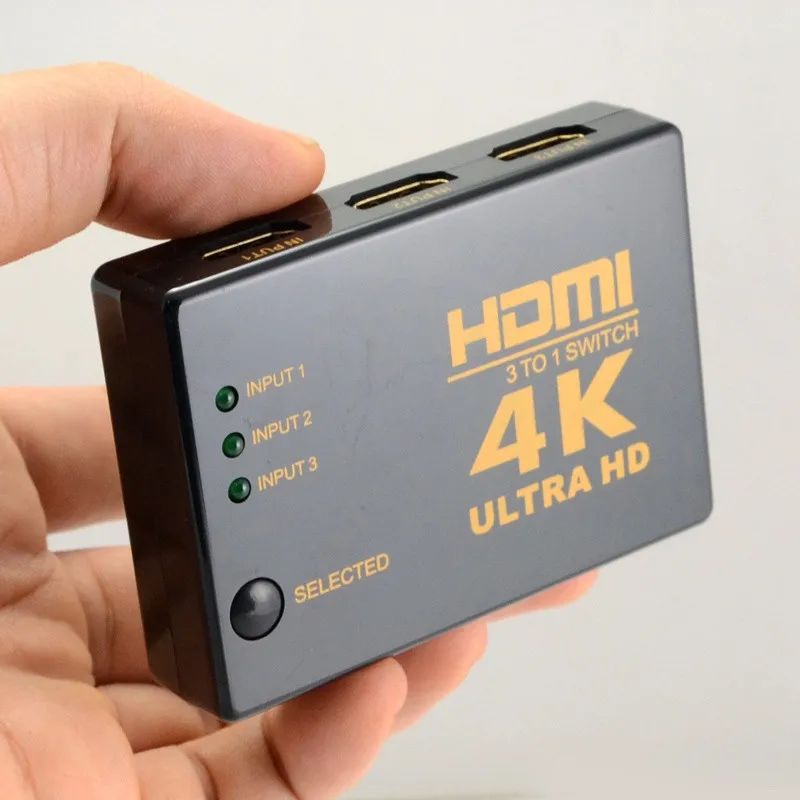 HDMI Switch 3 input 1 output HDMI Switcher 3X1 for VCR 360 PS4/3 Smart Android HDTV 4K*2K 3 Port HDMI Adapter D8
HDMI Switch 3 input 1 output HDMI Switcher 3X1 for VCR 360 PS4/3 Smart Android HDTV 4K*2K 3 Port HDMI Adapter D8