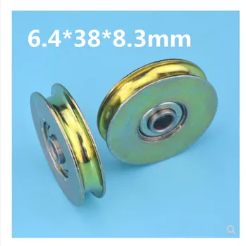 4pcs 6.4*38*8.3mm with triangular bracket/L bracket, U-grooved wheel, bearing wire rope pulley/crane/guide wheel, with base
4pcs 6.4*38*8.3mm with triangular bracket/L bracket, U-grooved wheel, bearing wire rope pulley/crane/guide wheel, with base